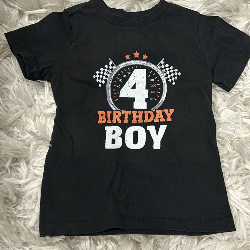 4th birthday race theme shirt
